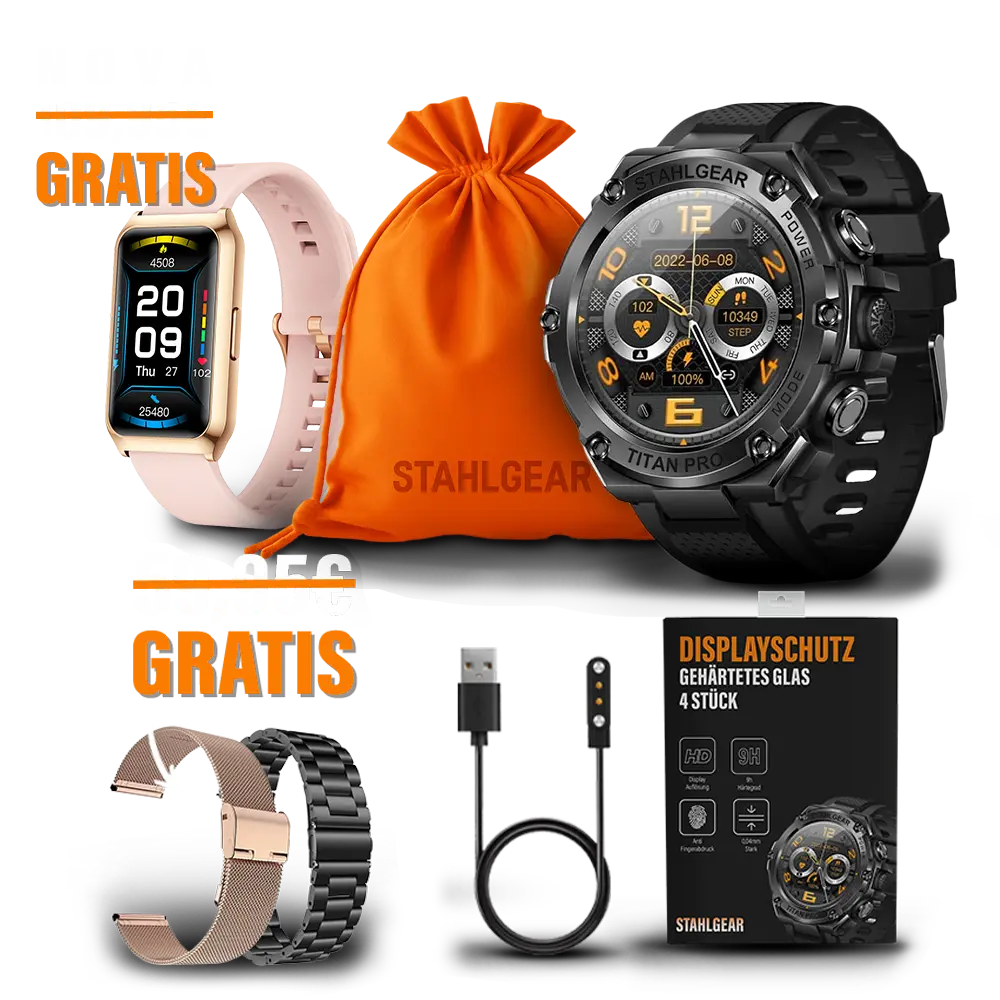Titan Pro Zubehör Packet + Gratis Frauen Smartwatch